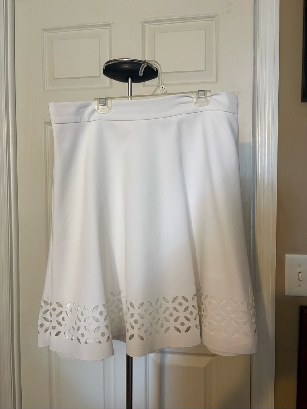 White A-Line Cutout Skirt